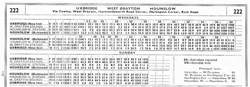 October 1934 full timetable