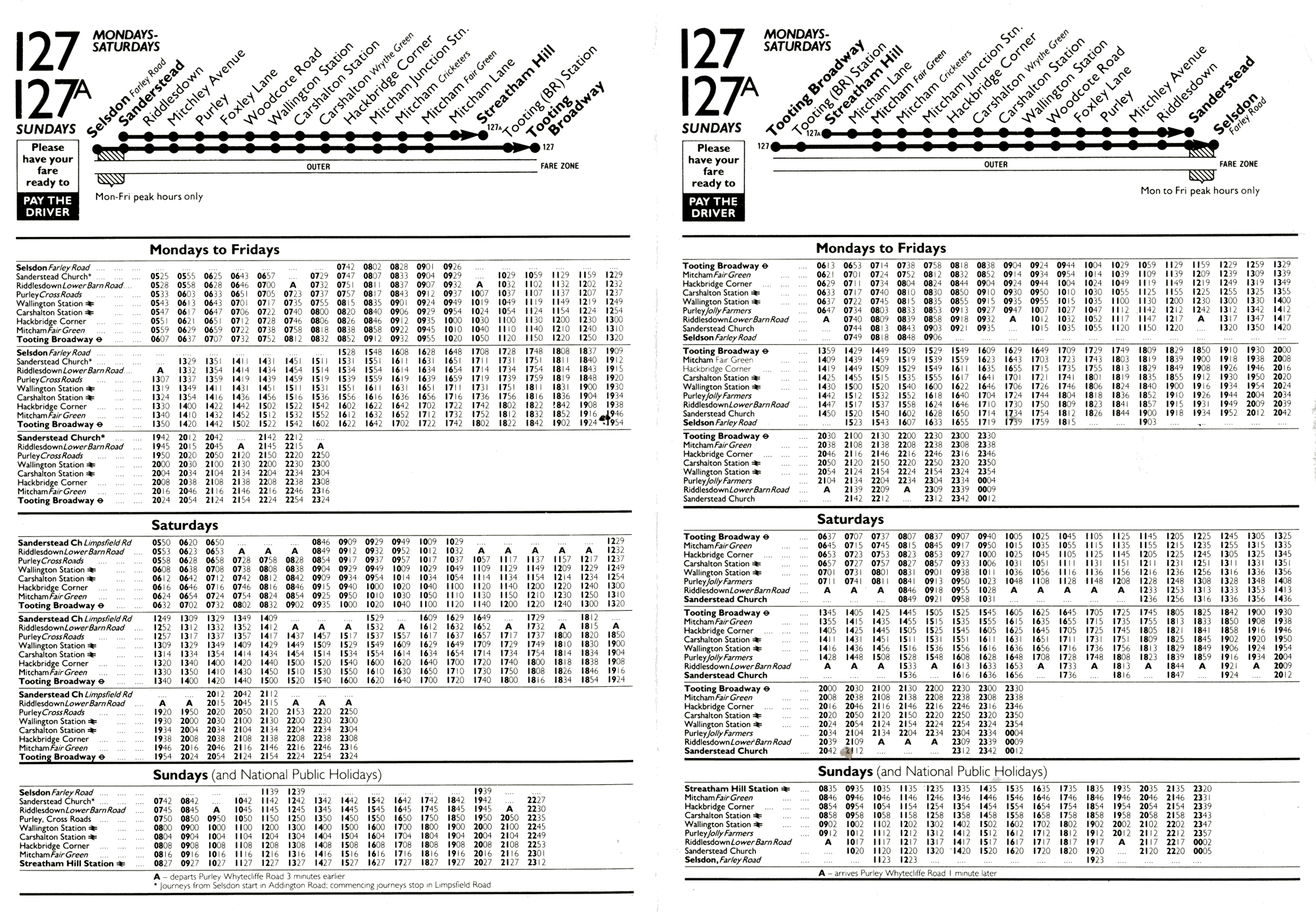 London Bus Route 127A