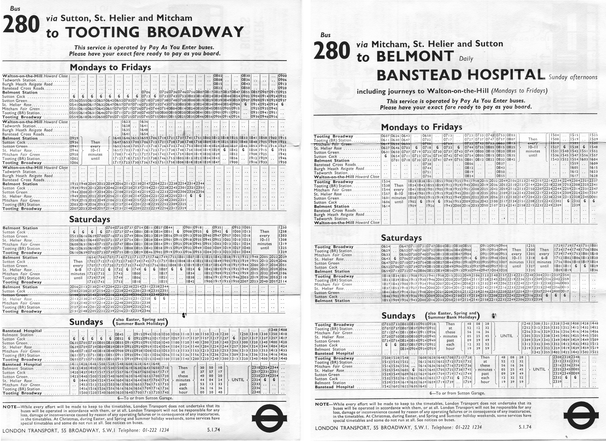 London Bus Route 280