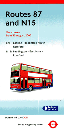 2003 leaflet, click for timetable