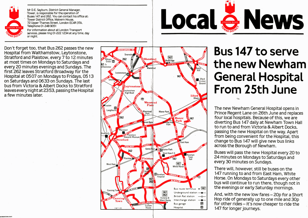 1983 leaflet, click for timetable