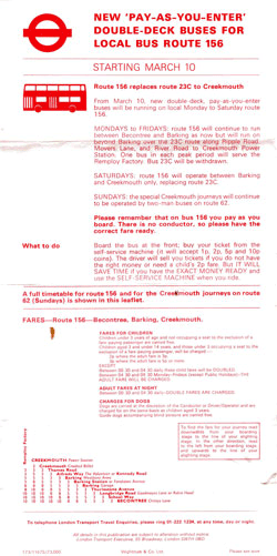1973 leaflet, introduction of OPO