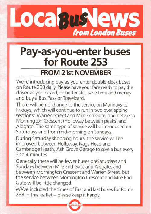 1987leaflet, click for Route 253 first and last times