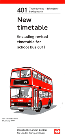 1999 leaflet, click for timetable