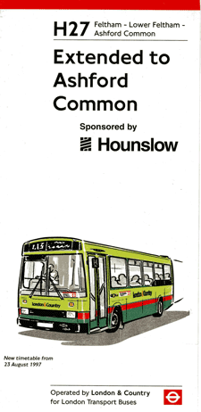 Leaflet dated 1997, click for timetable
