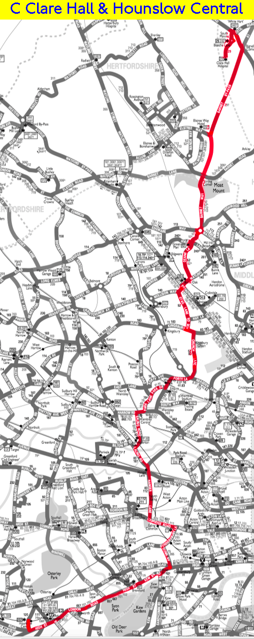 Taken from 1958 map drawn by Mike Harris
