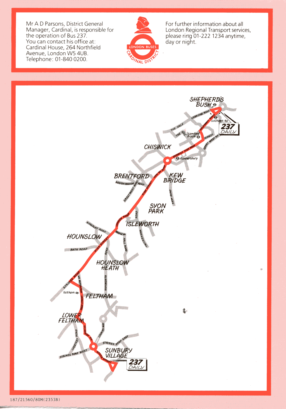 London Bus Route 237