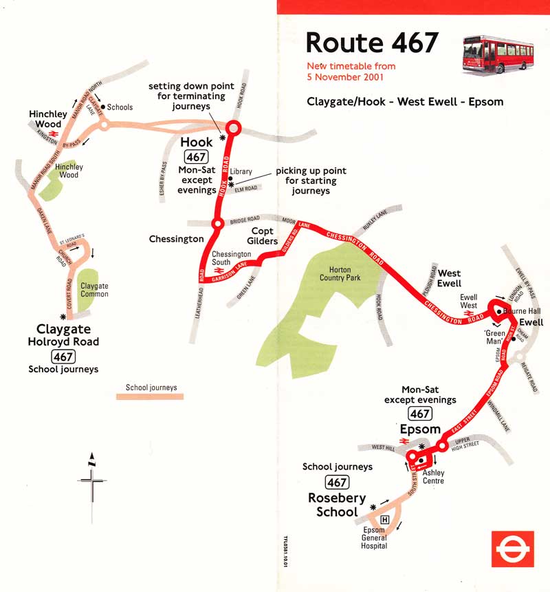 467 Bus Route Map