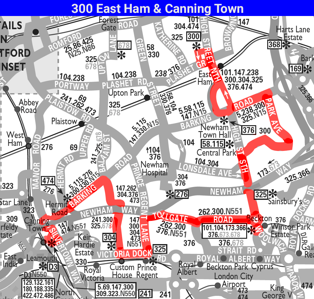 2023 map of Route 300