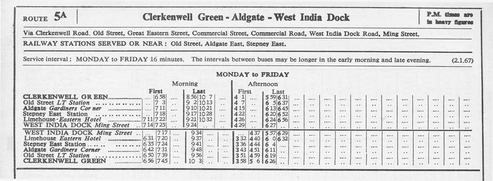 January 1967 first and last times