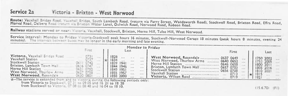 June 1970 first and last times