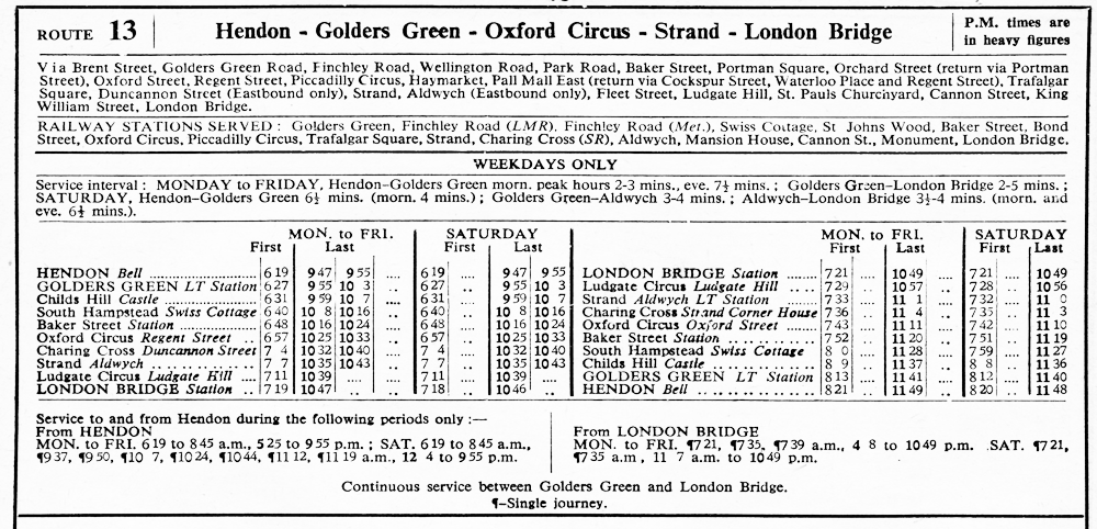 October 1950 first and last times