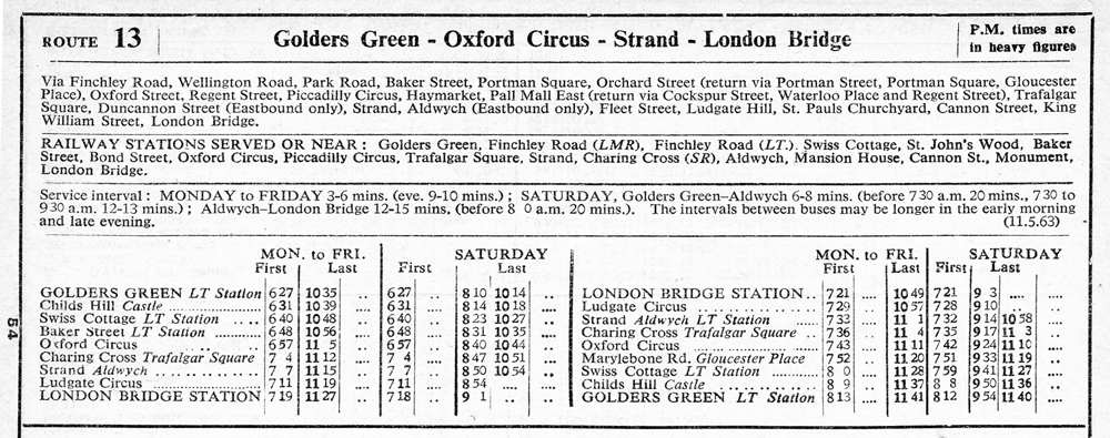 May 1963 first and last times