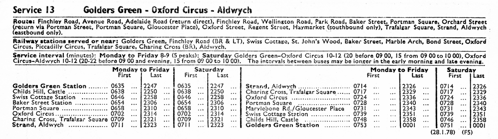 January 1978 first and last times