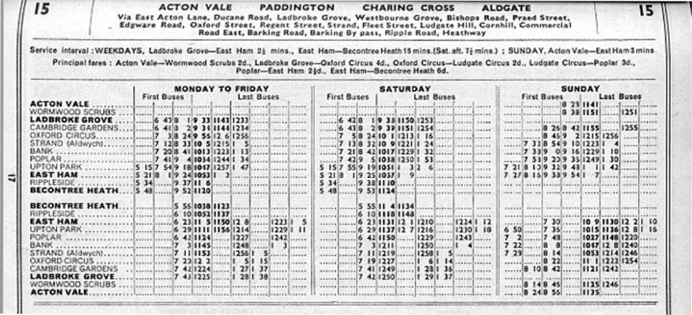 October 1934 first and last times