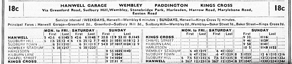 October 1934 first and last times