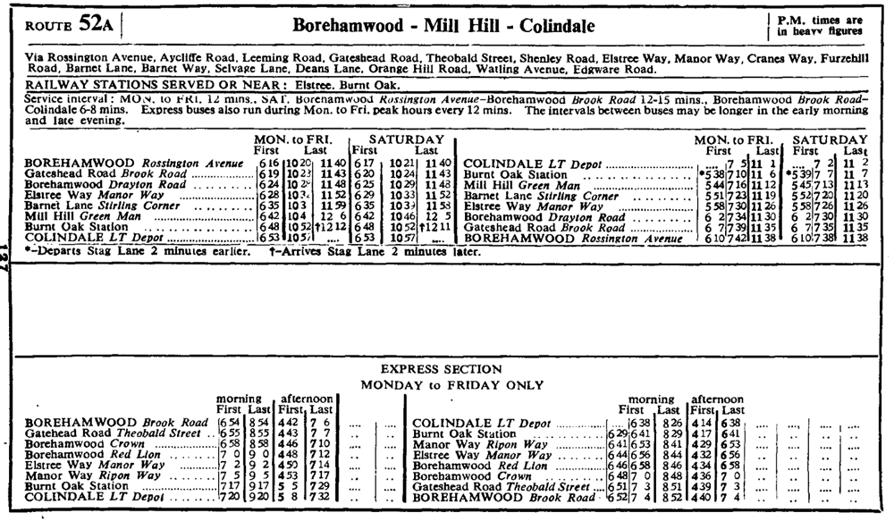 May 1958 first and last times