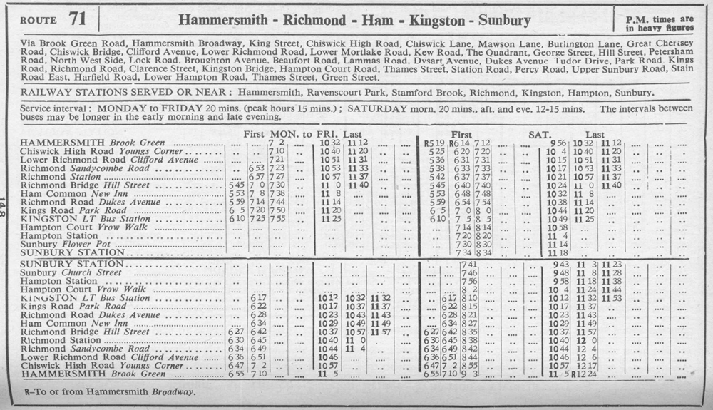 May 1959 first and last times