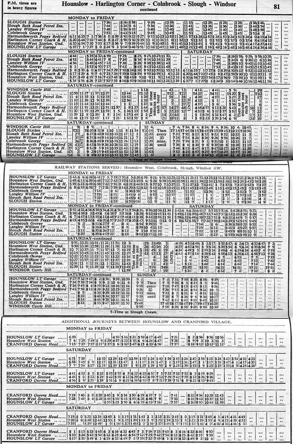 March 1940 full timetable