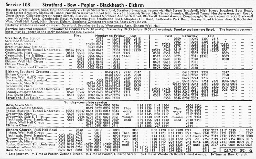 July 1977 first and last times