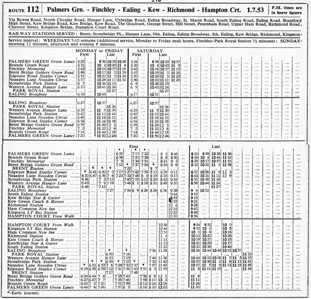 August 1953 first and last times