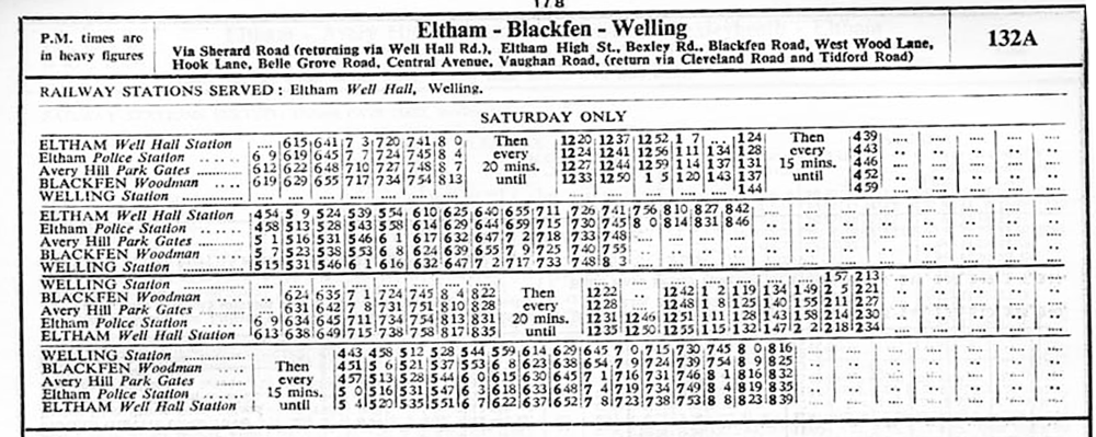 March 1940 full timetable