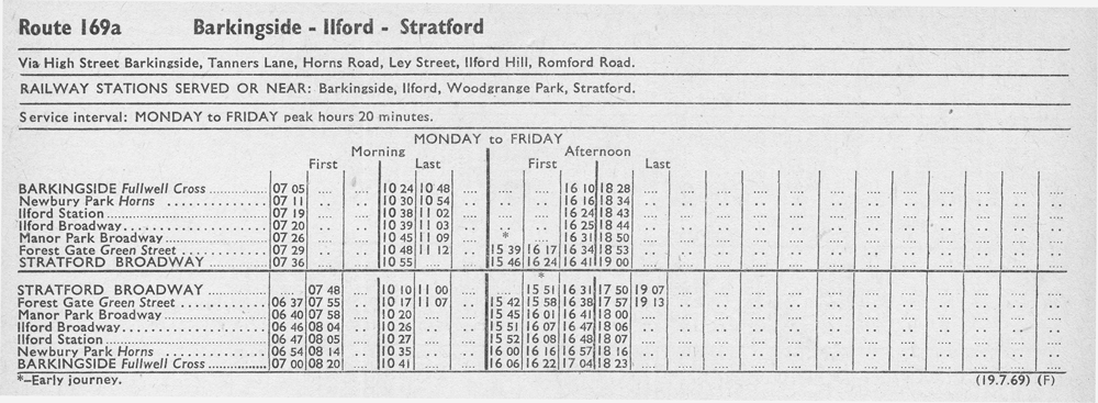 July 1969 first and last times