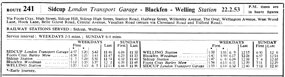 May1953 first and last times