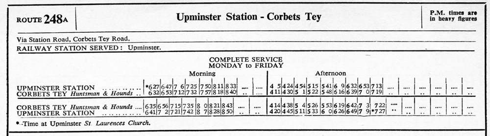 July 1964 full timetable