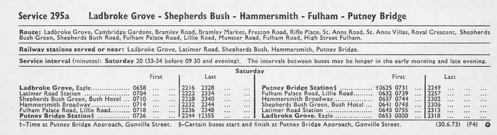 June 1973 first and last times